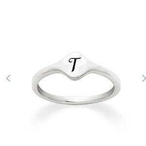 James Avery T initial ring